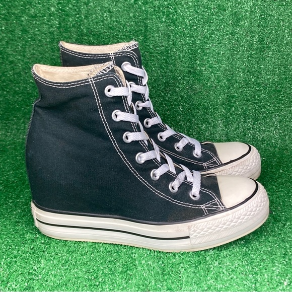 Converse Shoes Converse Womens Chuck Taylor All Star Lux Hidden Wedge Shoe Sz 75 Black
